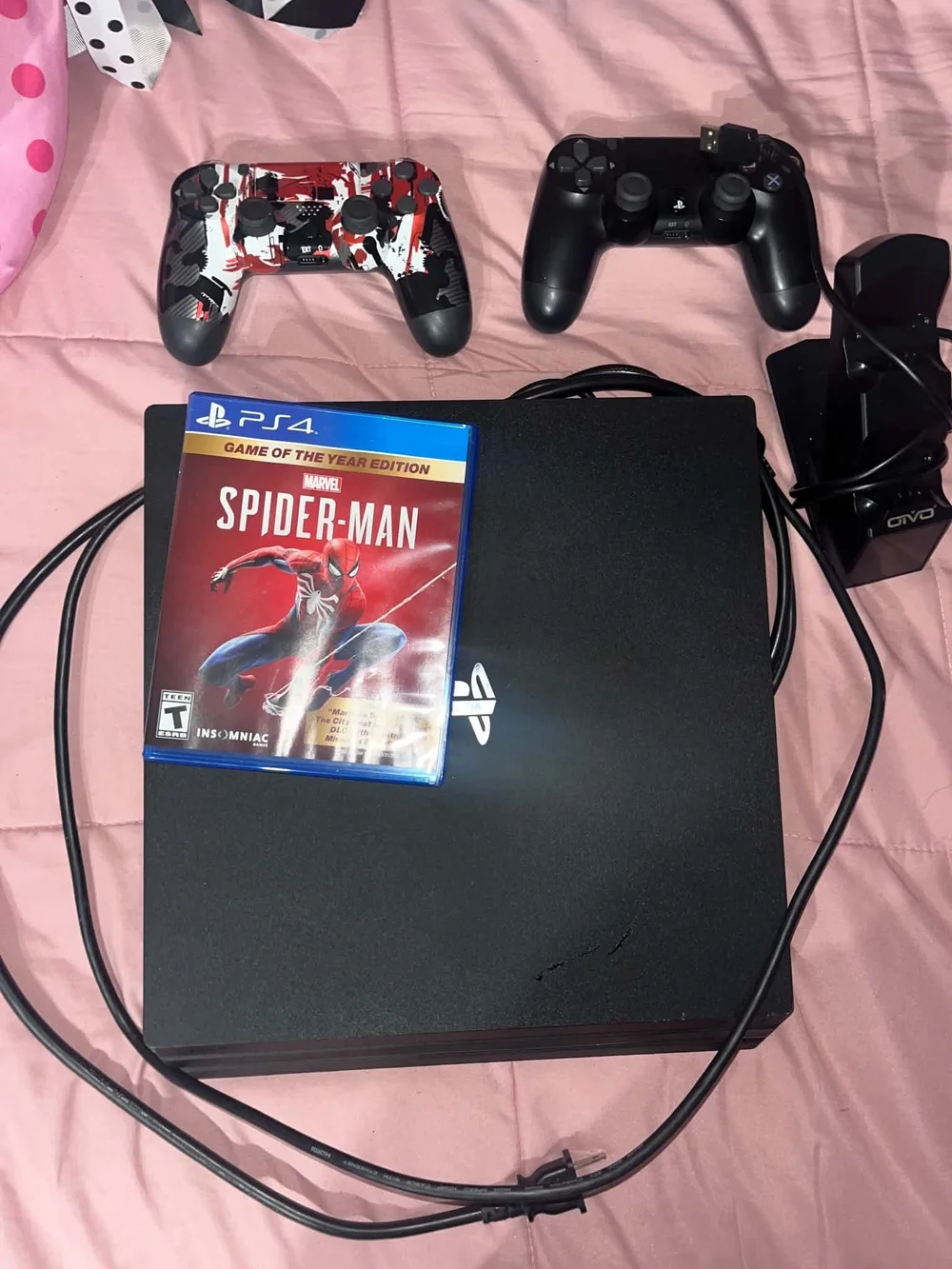 Sony PlayStation 4 Console Bundle in Black with Spider-Man PS4 Game